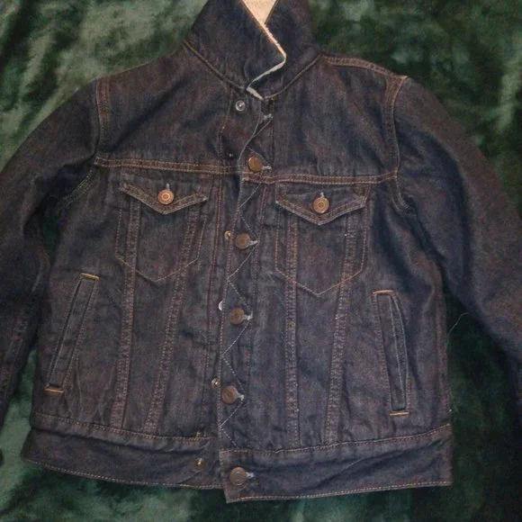 GAP Denim Sherpa Icon Jean Jacket Boys Sz M / 8 - Picture 14 of 14